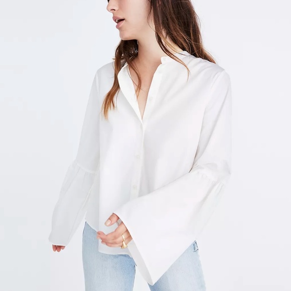 Final Price! Madewell Bell-Sleeve Button-Down Shirt - Picture 2 of 10